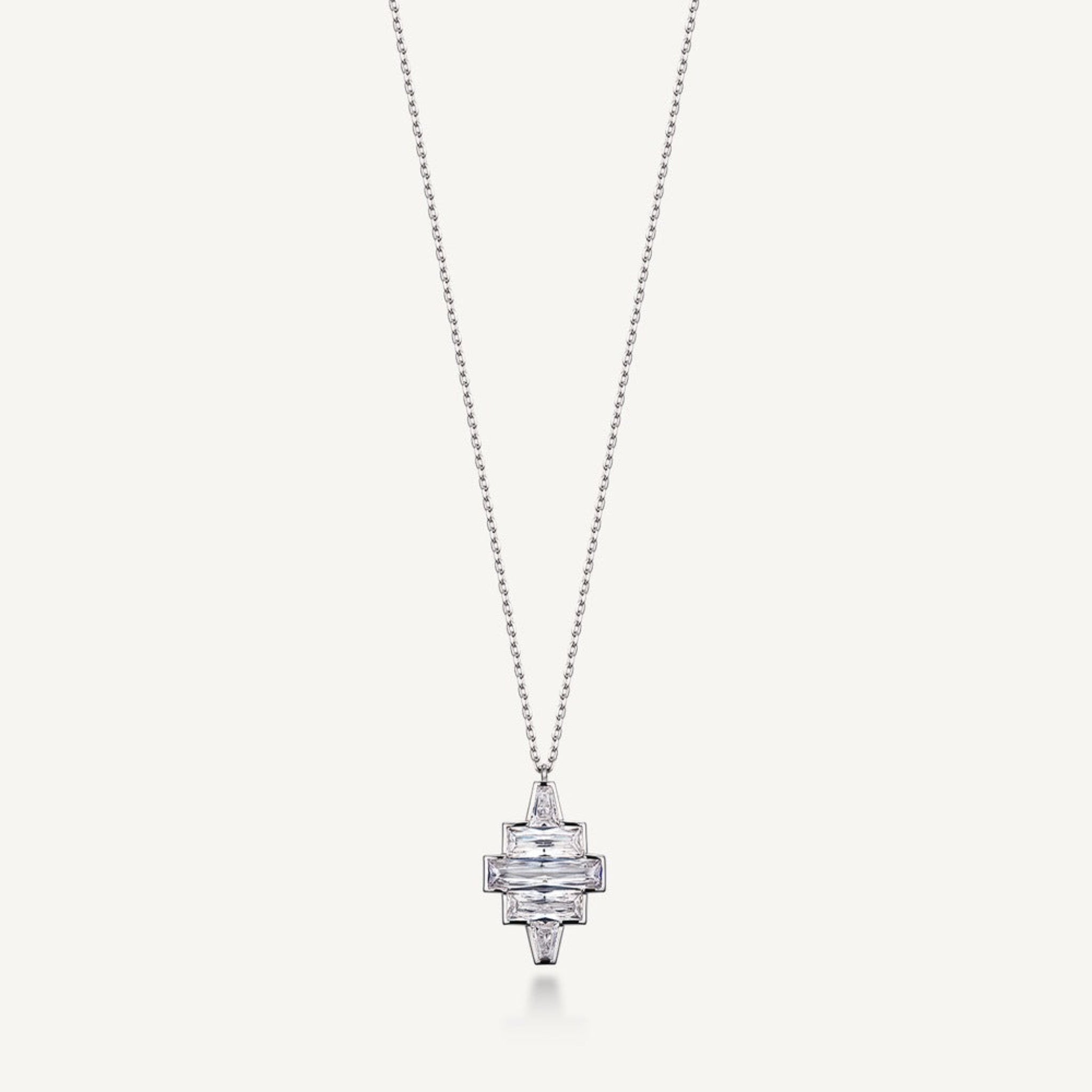 MSGRN Deco Necklace Rhodium plated 925 Silver-3