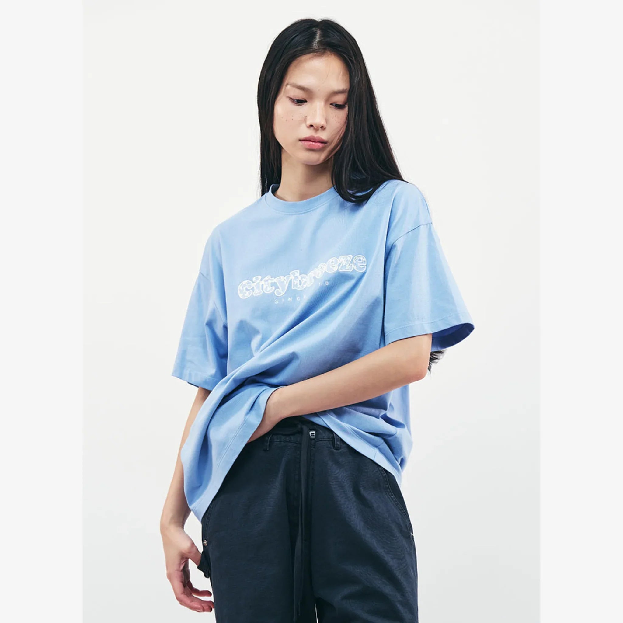 CITYBREEZE LACE LETTERING LOGO HALF-SLEEVE T-SHIRT-7