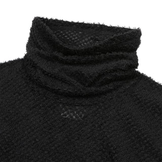 SOHC Cut Out Pocket Balding Fleece Turtleneck