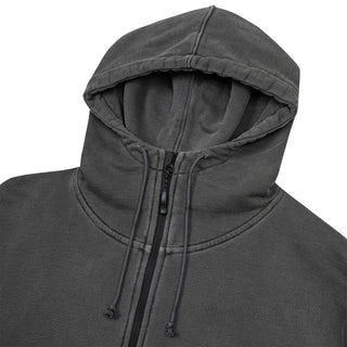 SOHC Garment Dyed Reflective Print Zip-Up Hoodie