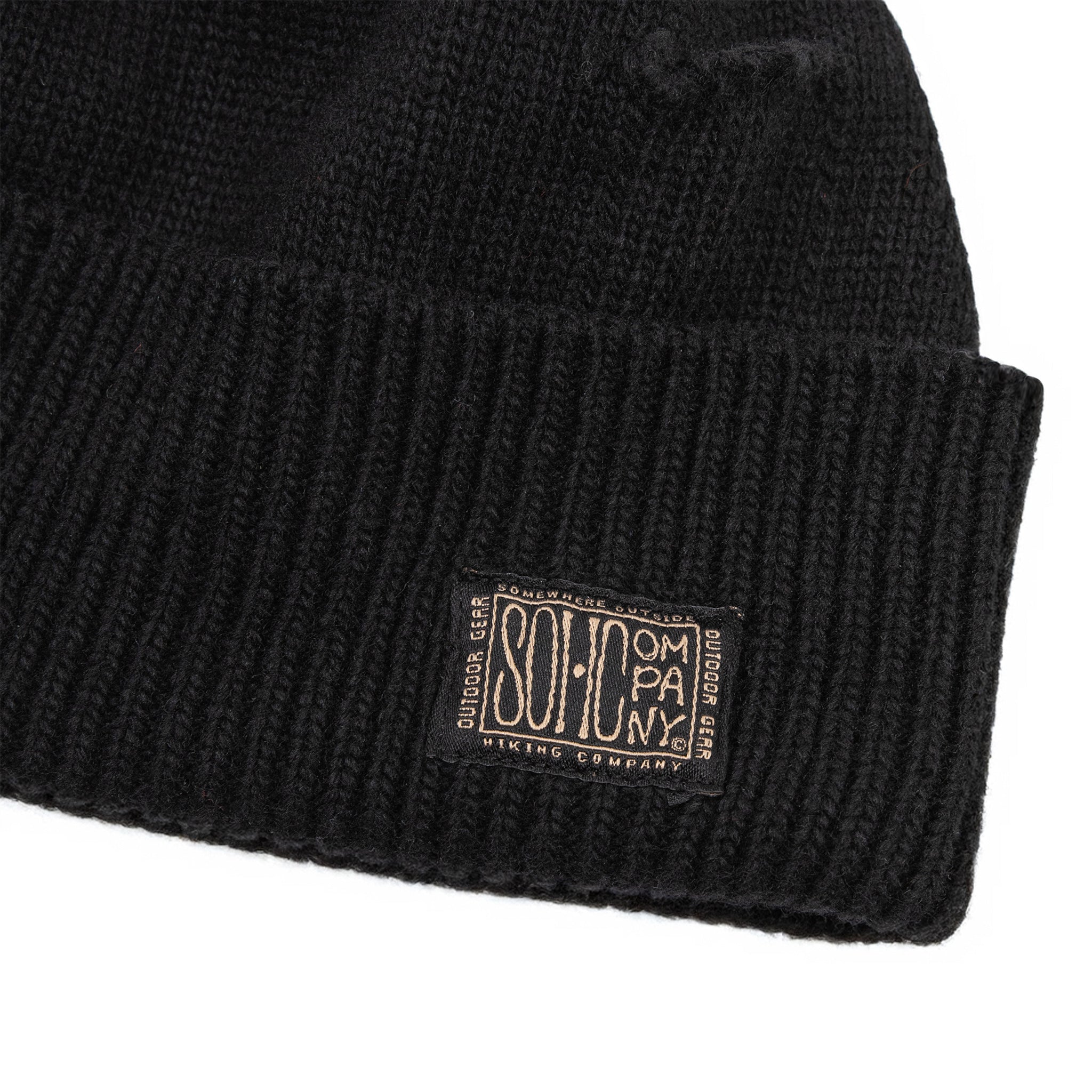 SOHC Lighter Pocket Knitted Beanie | Black-3