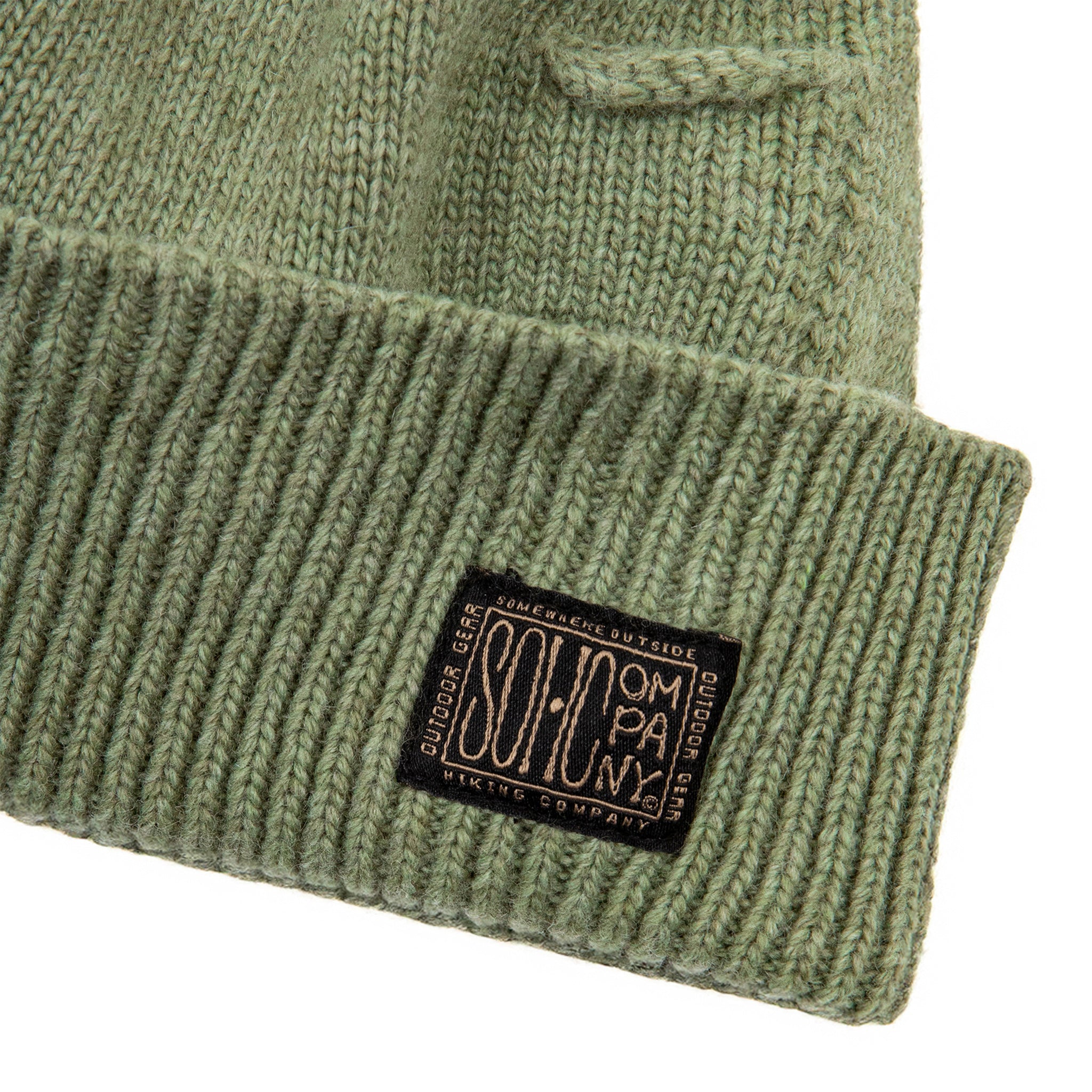 SOHC Lighter Pocket Knitted Beanie | Olive-2
