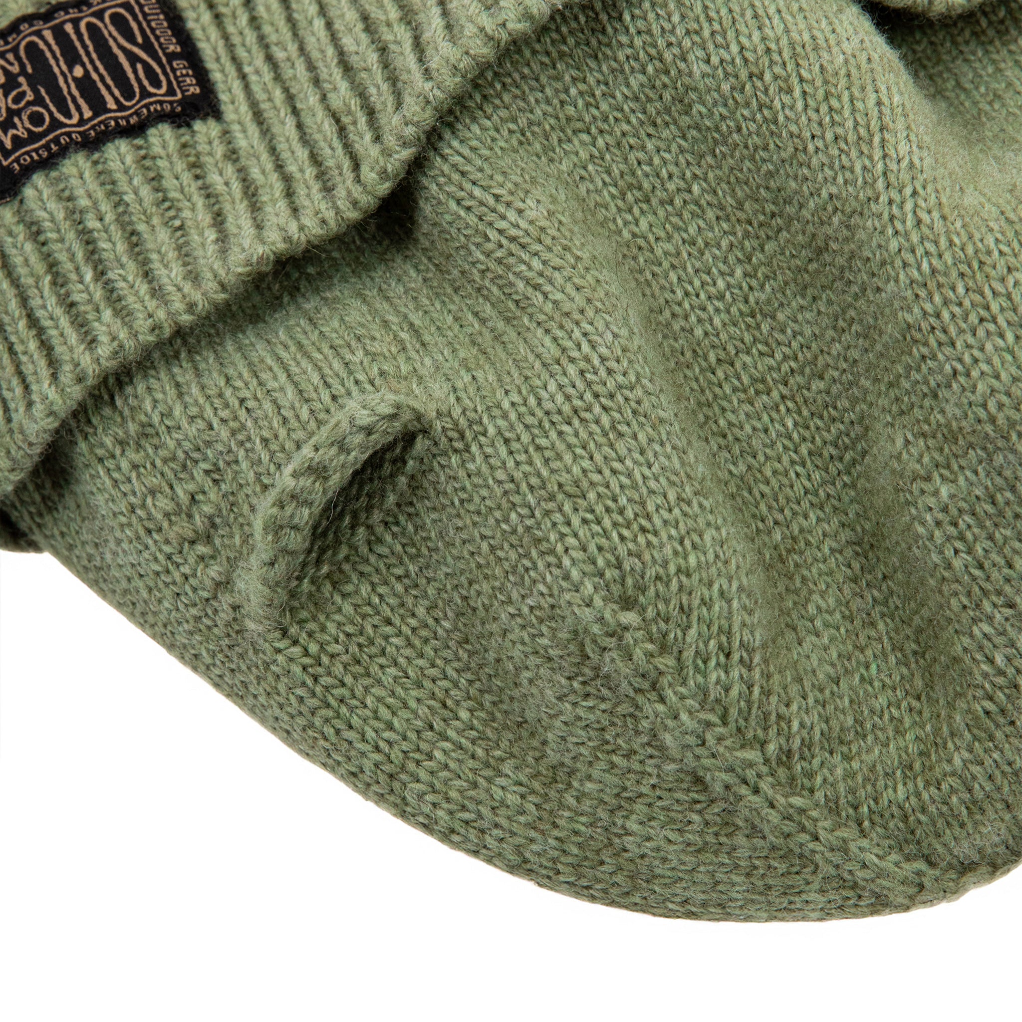 SOHC Lighter Pocket Knitted Beanie | Olive-3