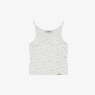 COTTON ROUND NECK CARDIGAN SLEEVELESS SET