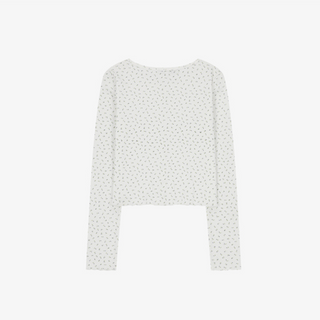 COTTON ROUND NECK CARDIGAN SLEEVELESS SET