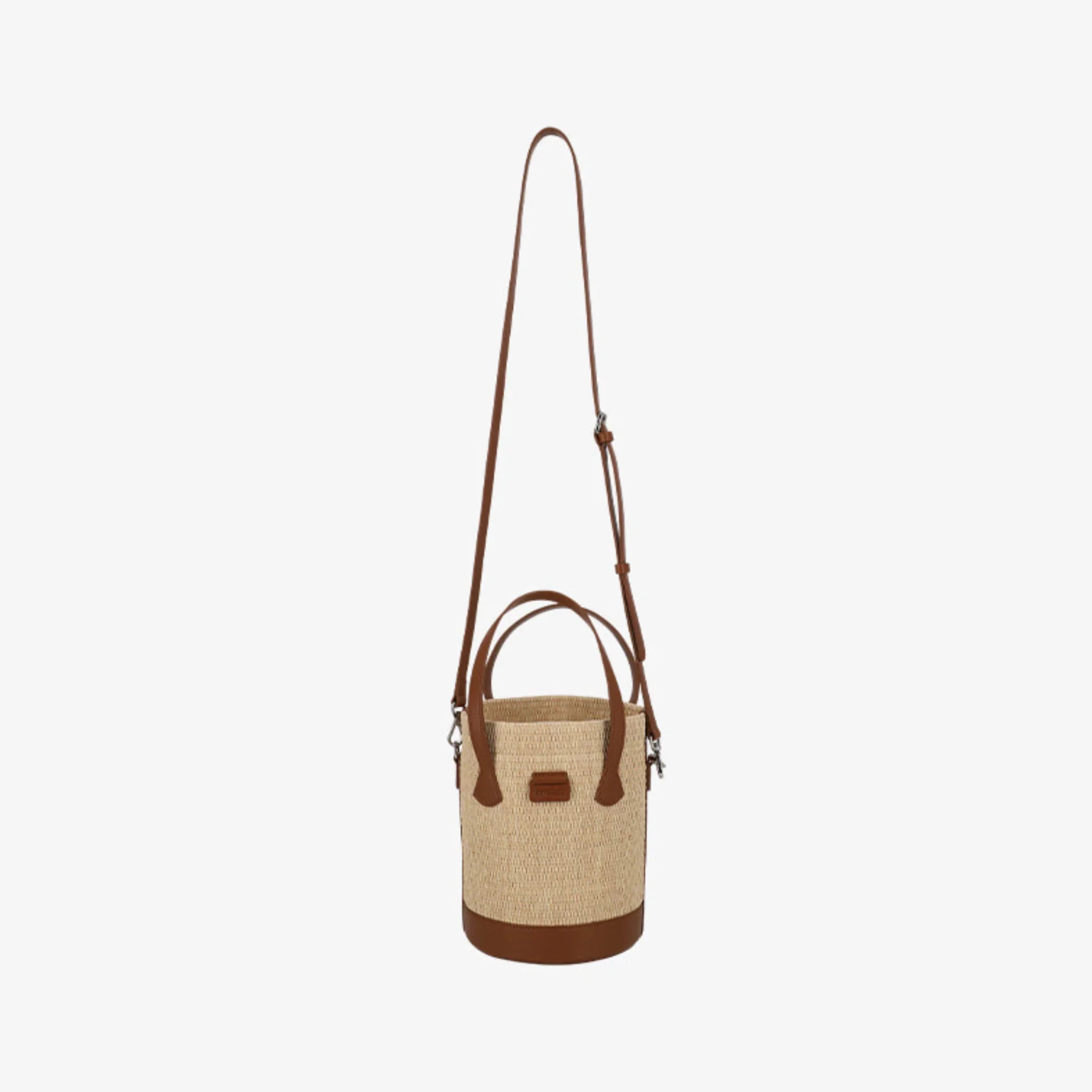 CITYBREEZE CITY RAFFIA BASKET SHOULDER BAG | BROWN