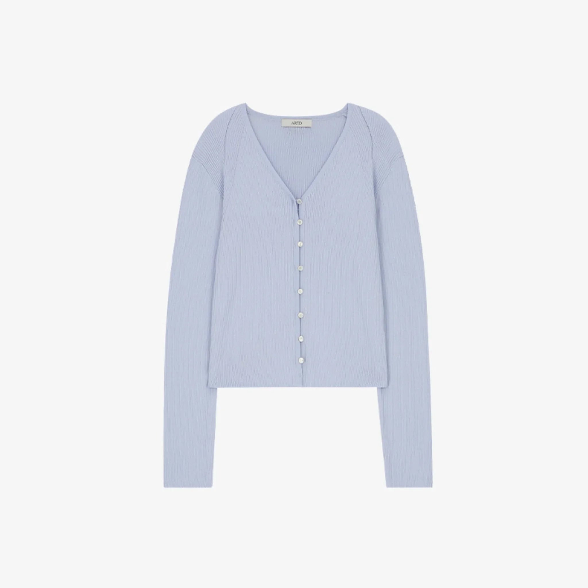ARTID THREAD BUTTON V-NECK CARDIGAN-2