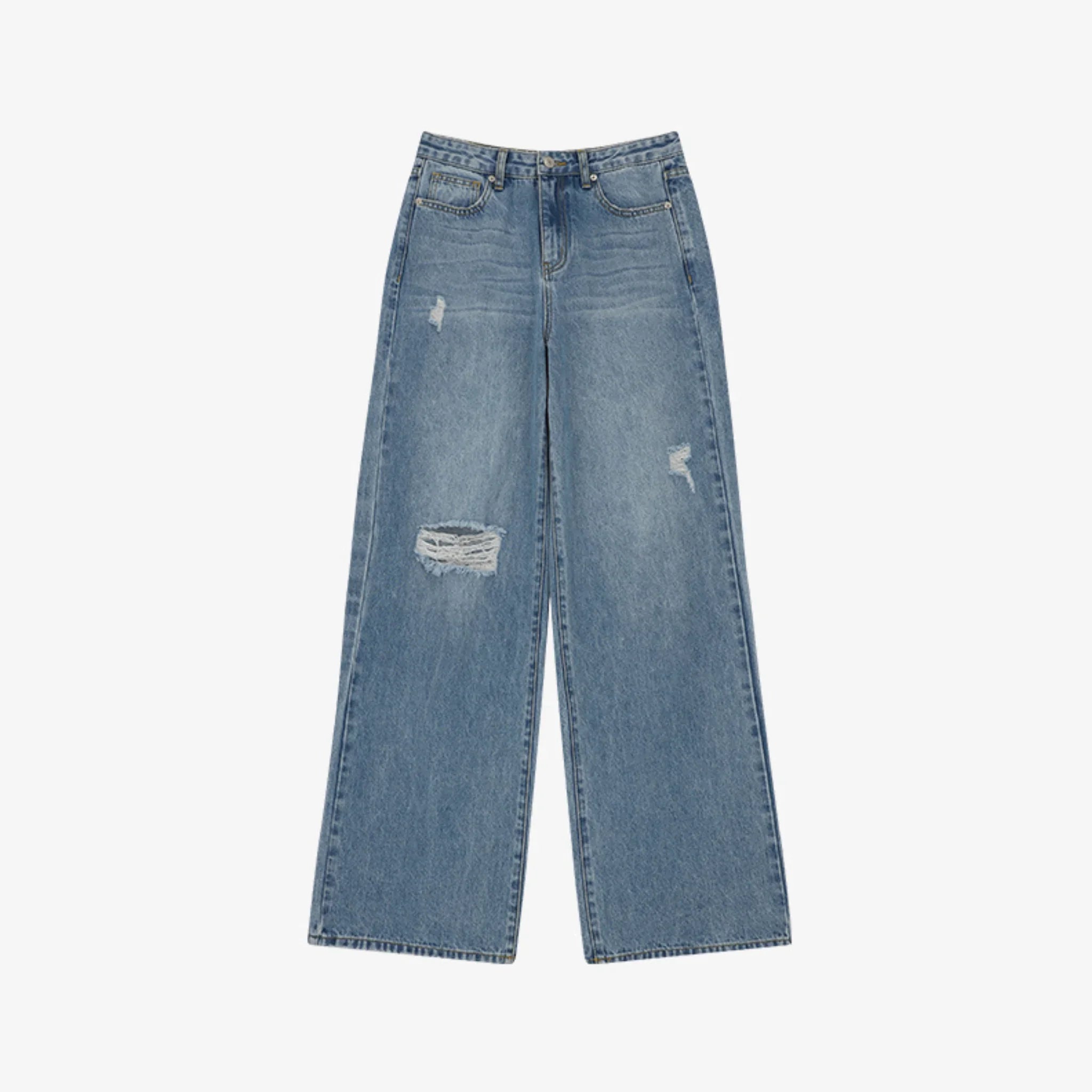 CITYBREEZE CUT-OFF WIDE DENIM PANTS