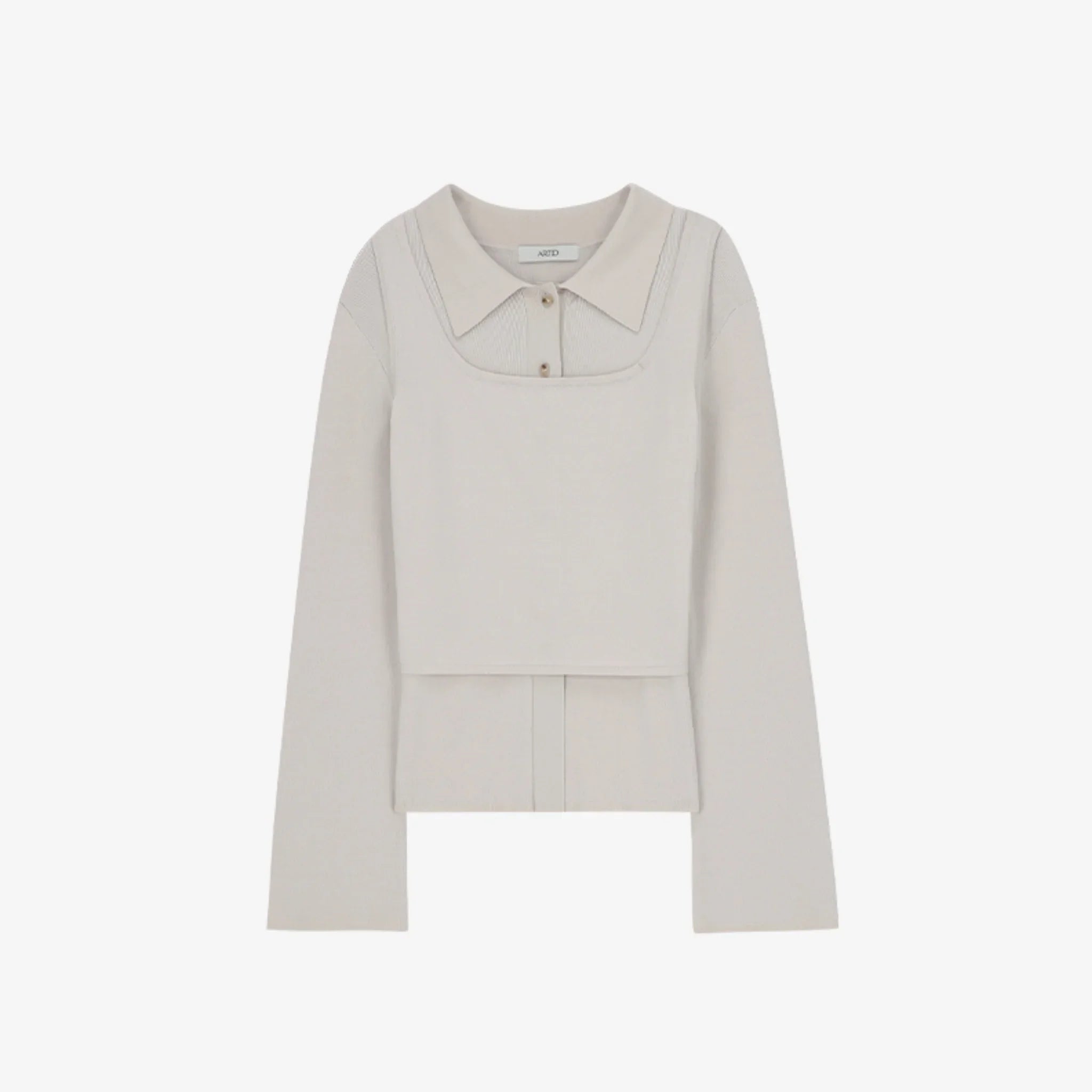 ARTID OPEN COLLAR CARDIGAN SET-UP