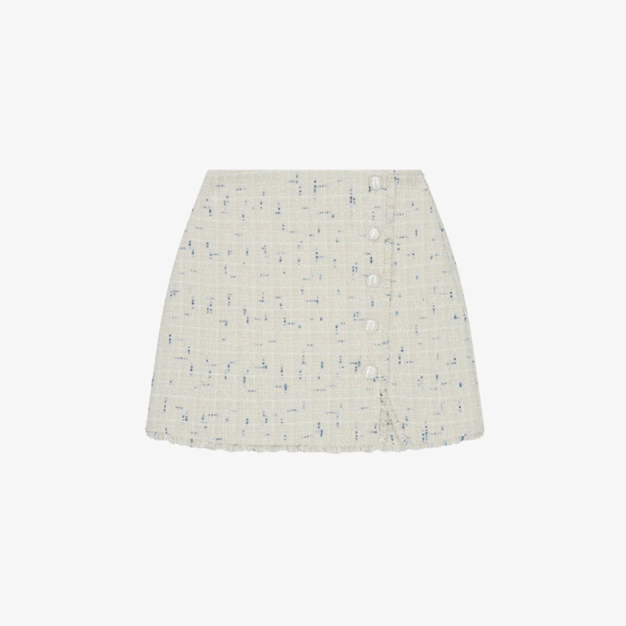 CITYBREEZE TWEED FRINGE MINI SKIRT