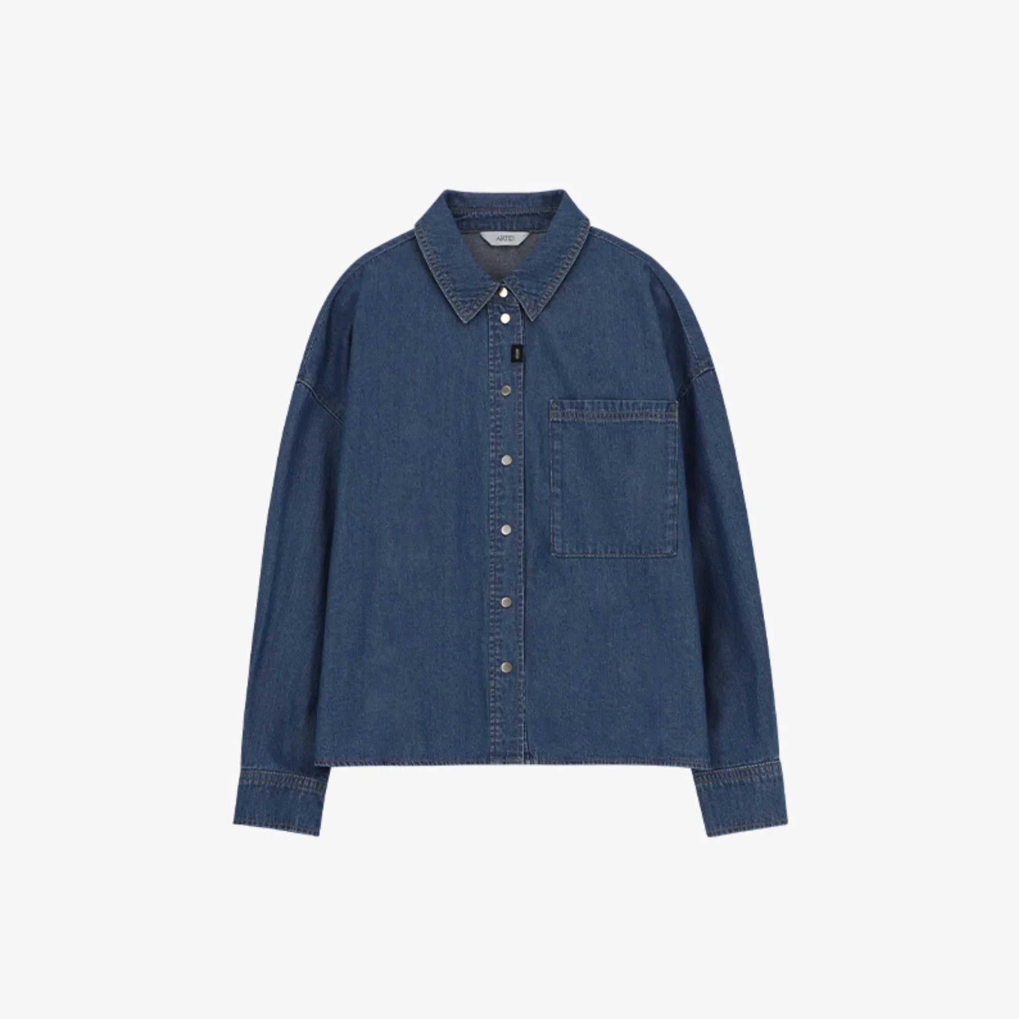 ARTID DENIM OVERSIZED POCKET SHIRT-2