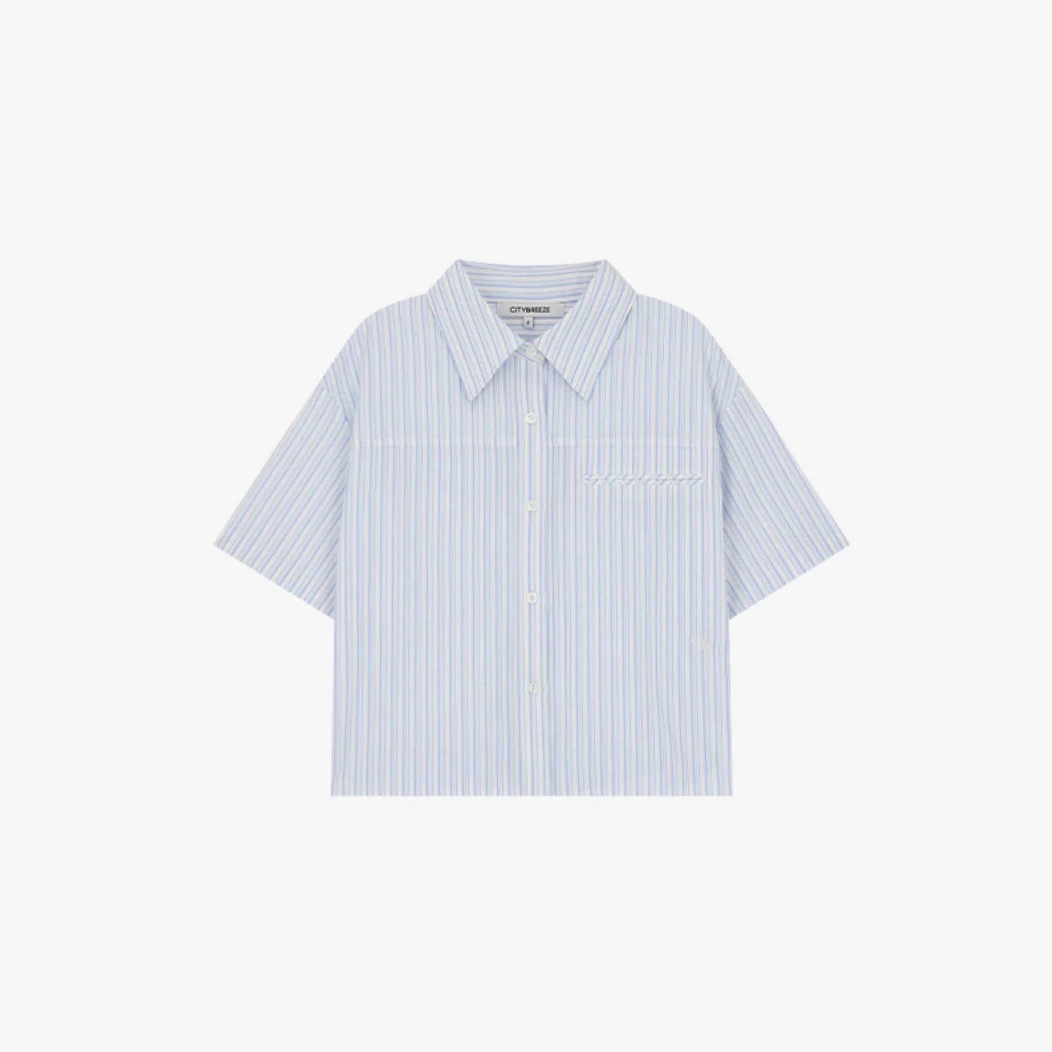 CITYBREEZE WRINKLE FREE STITCH DETAIL HALF SLEEVE SHIRT