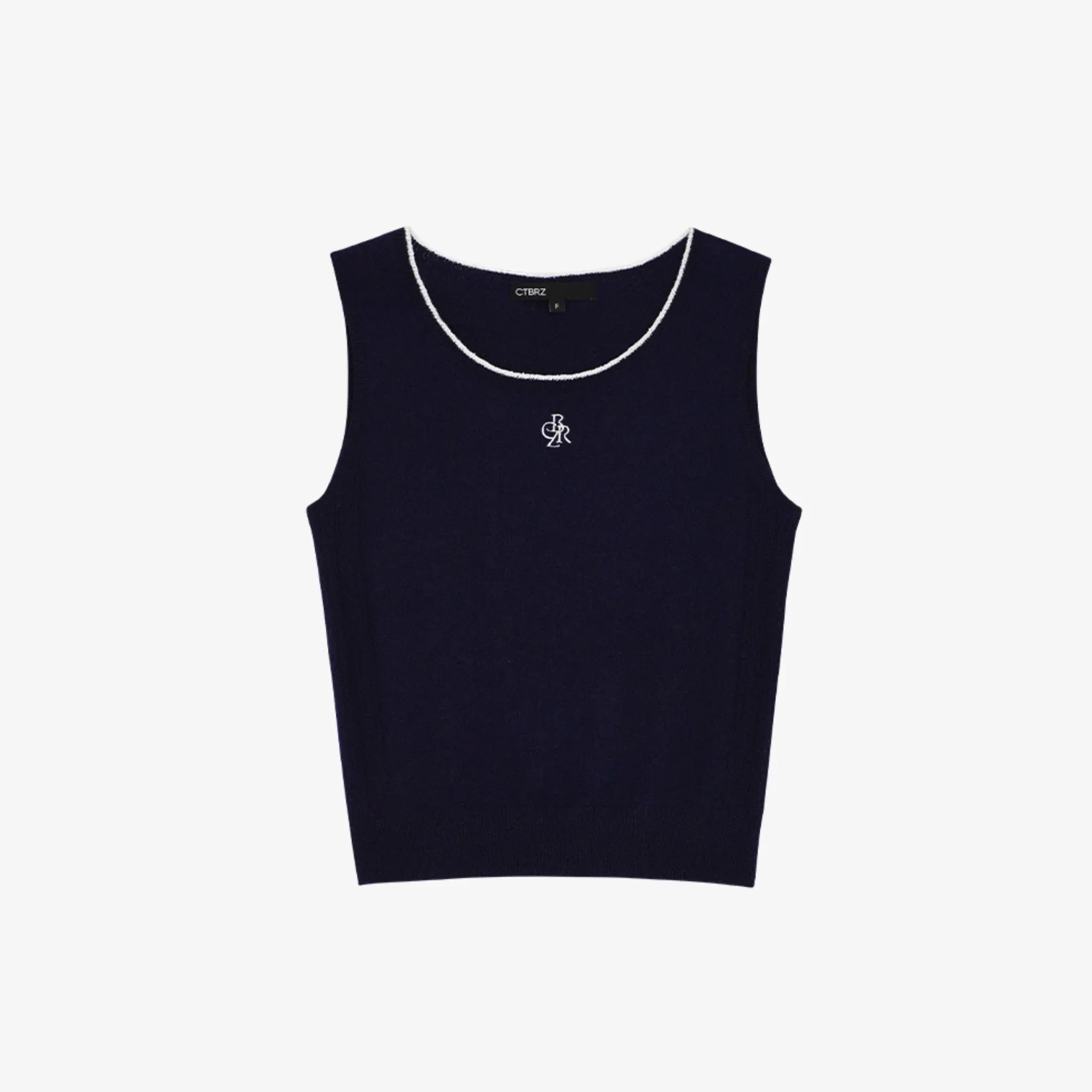 CITYBREEZE BOUCLE SYMBOL LOGO SLEEVELESS TOP
