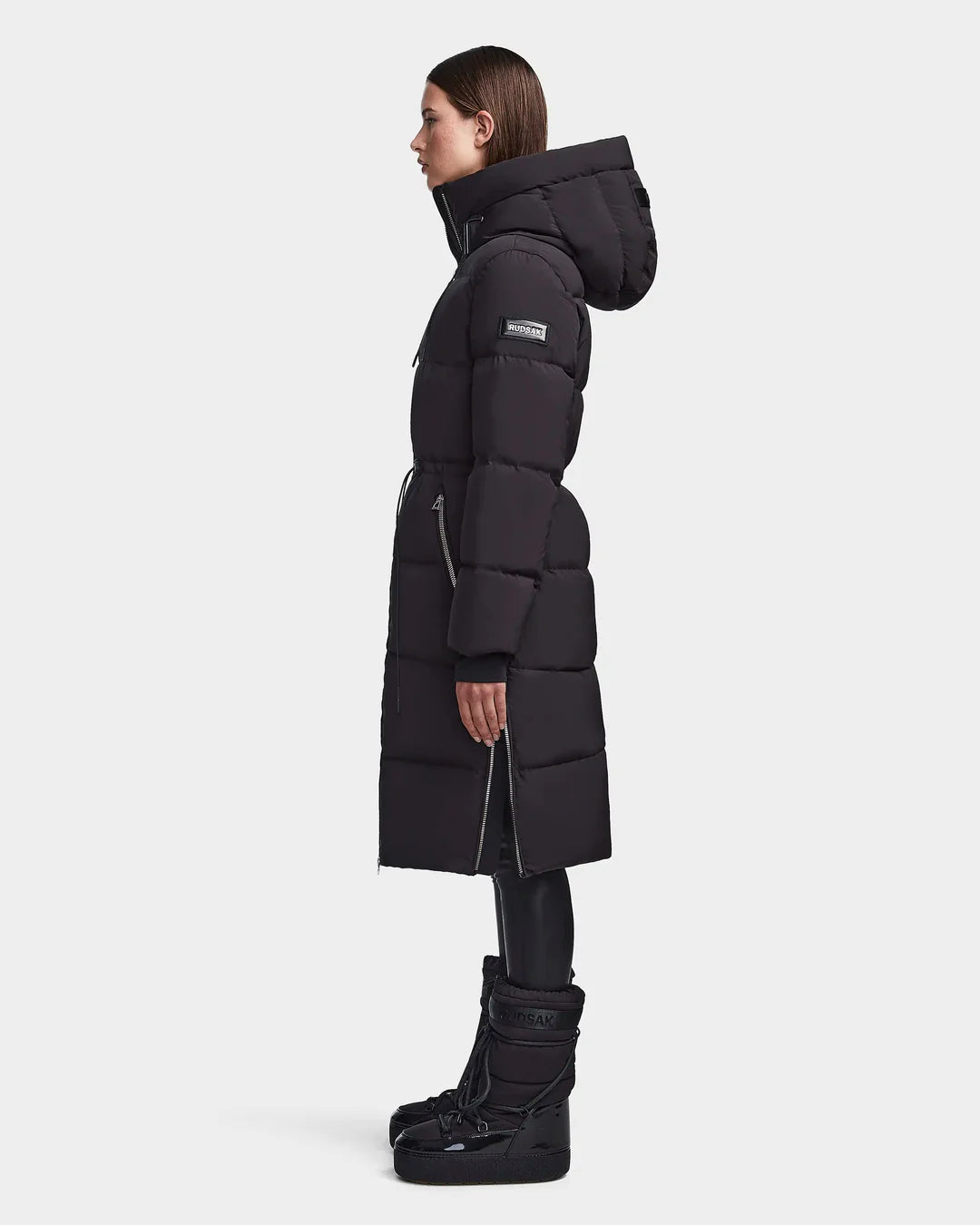 RUDSAK Tatyana L Women's Long Matte Down Puffer With Hood-2