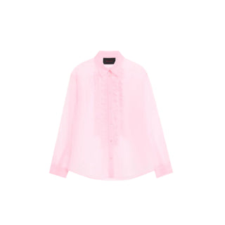 SHEER RUFFLE BIB PROM SHIRT