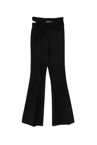 Flared Wrap Suit Pants