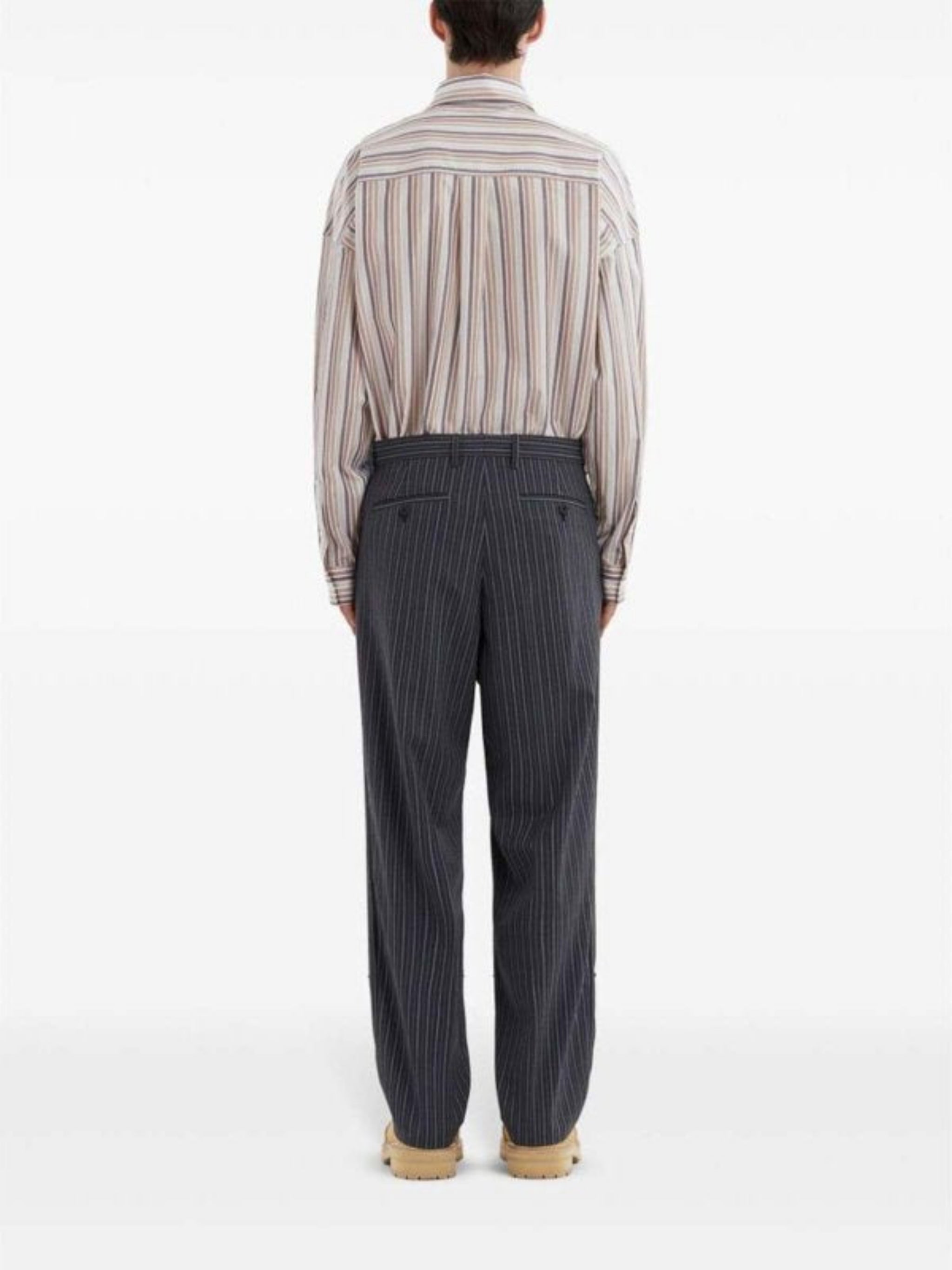 MARNI Distressed Pinstripe Trousers-2