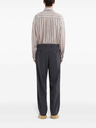 MARNI Distressed Pinstripe Trousers