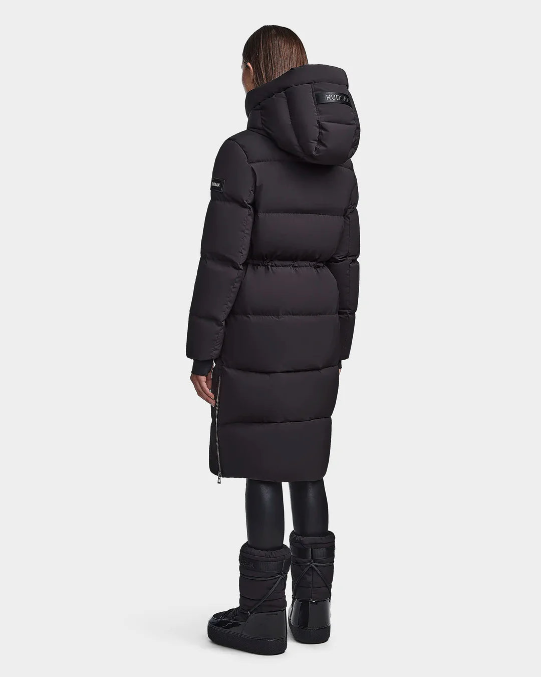 RUDSAK Tatyana L Women's Long Matte Down Puffer With Hood-3