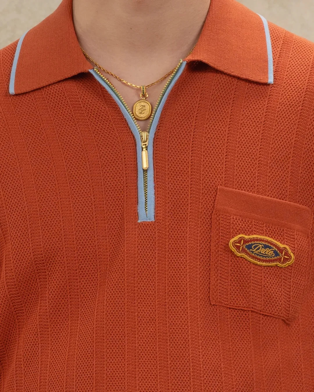 DRÔLE DE MONSIEUR Polo Maille Drôle Patch-3