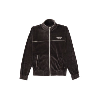 SPORTY & RICH Script Velour Track Jacket