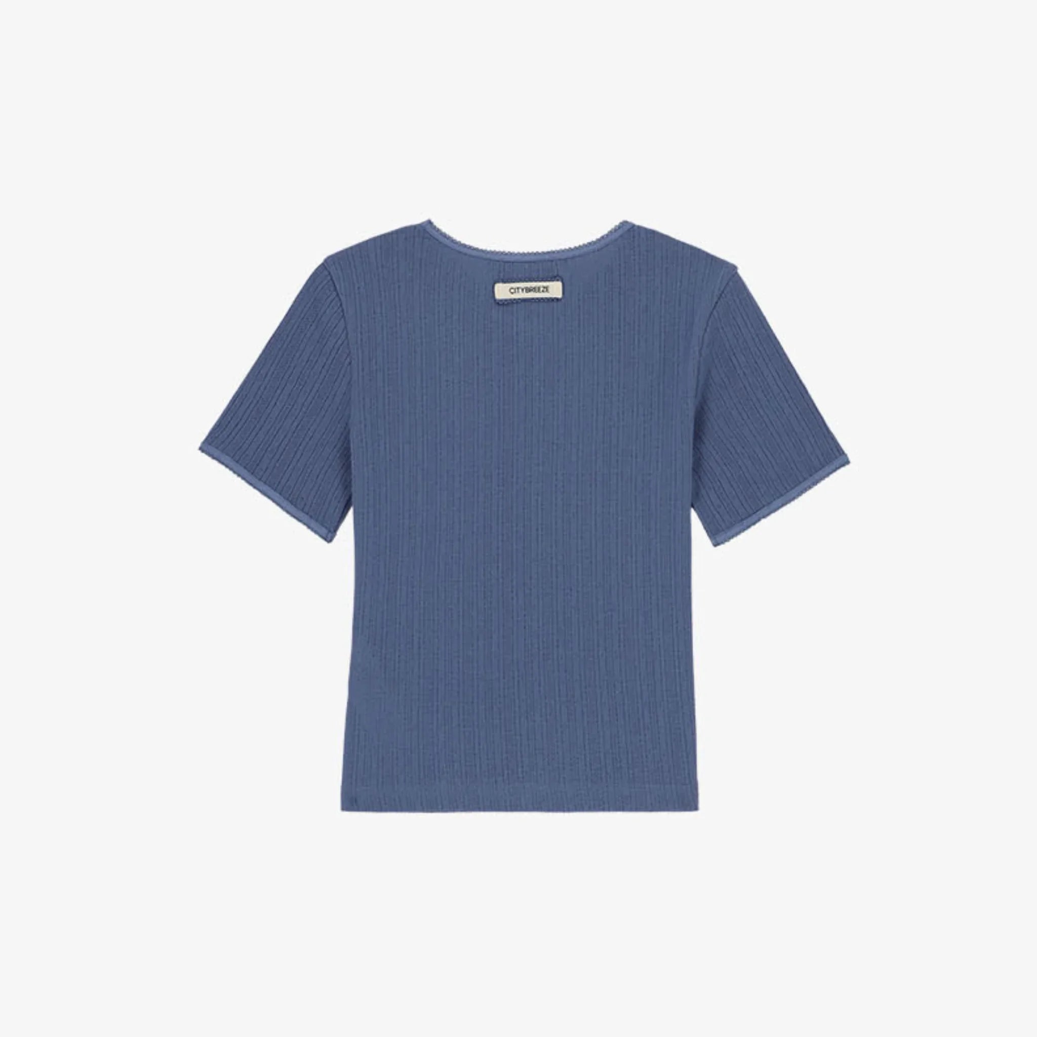 CITYBREEZE RIBBON TIED SLIM SHORT SLEEVE T SHIRT-2