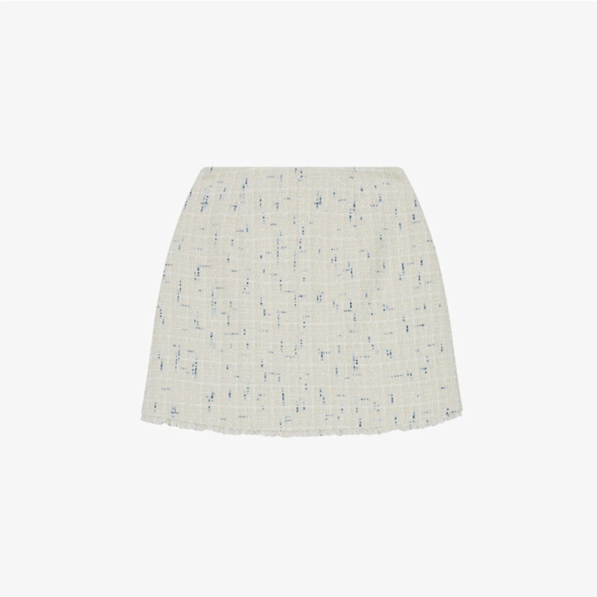 CITYBREEZE TWEED FRINGE MINI SKIRT-2