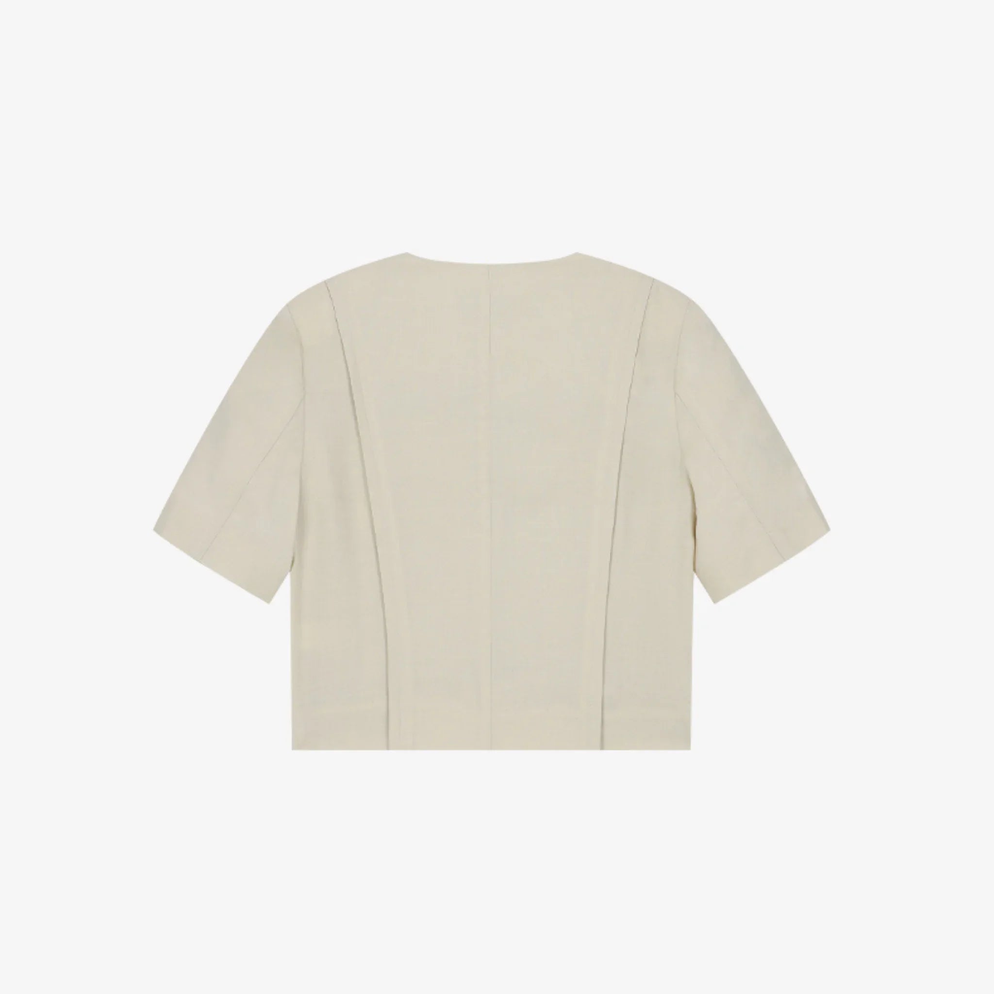 CITYBREEZE LINEN COLLARLESS HALF SLEEVE JACKET-2