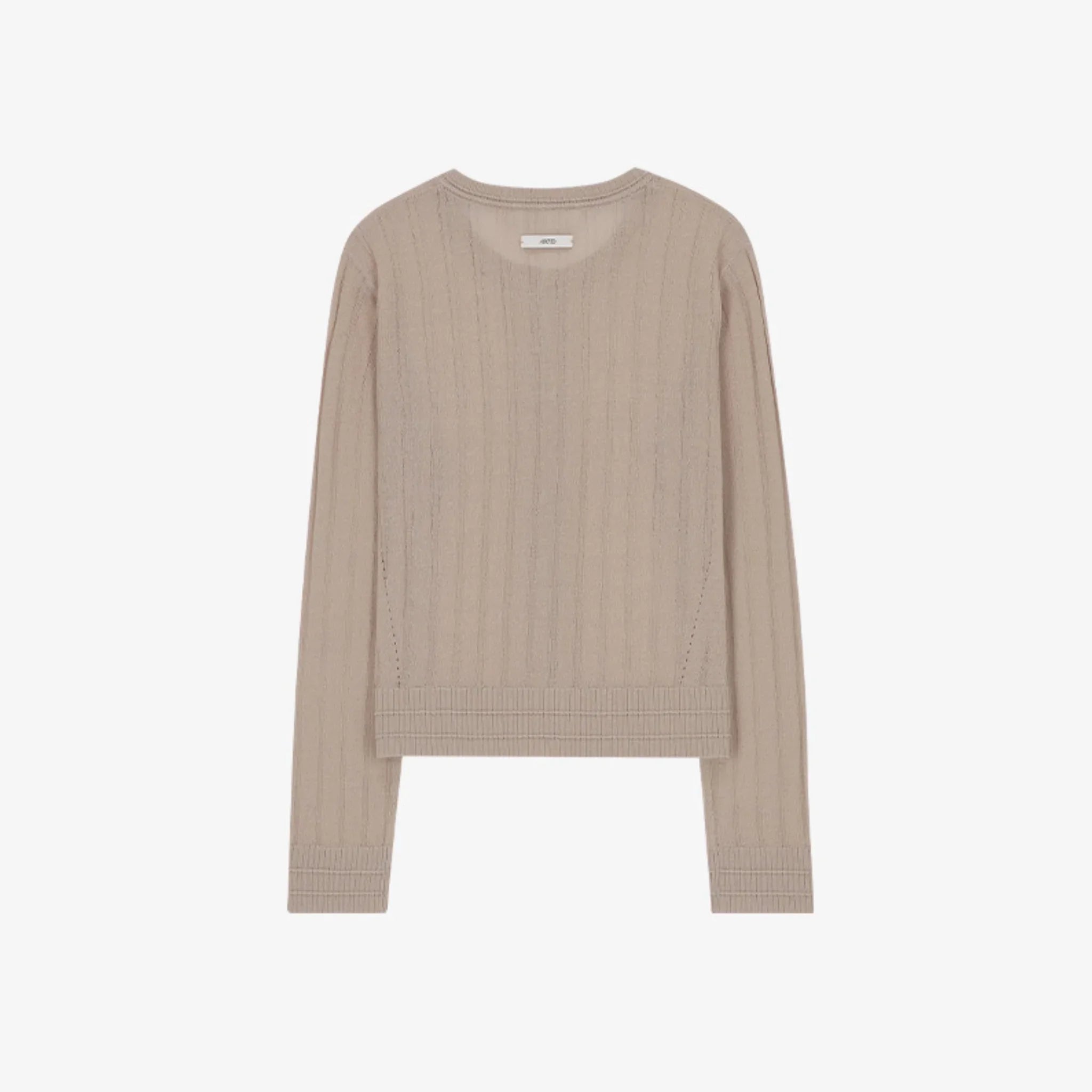 ARTID LINEN SEE THROUGH TEXTURED CARDIGAN-2