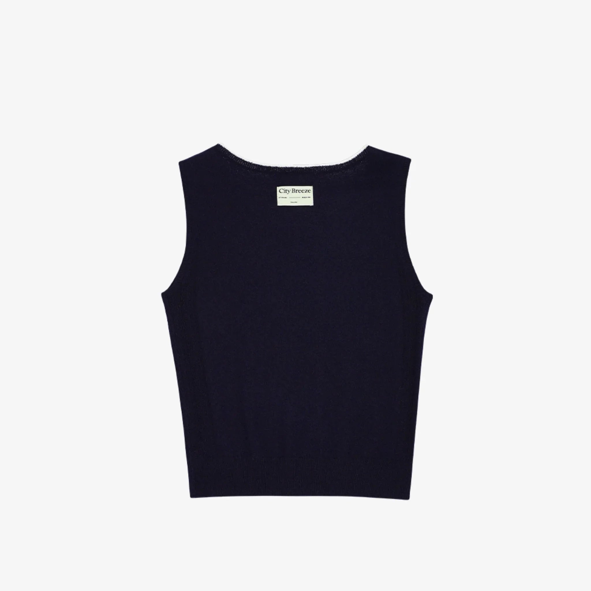 CITYBREEZE BOUCLE SYMBOL LOGO SLEEVELESS TOP-2
