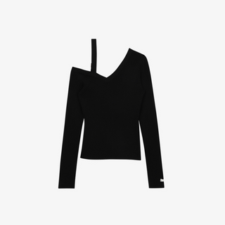 OFF-SHOULDER STRAP POINT KNIT