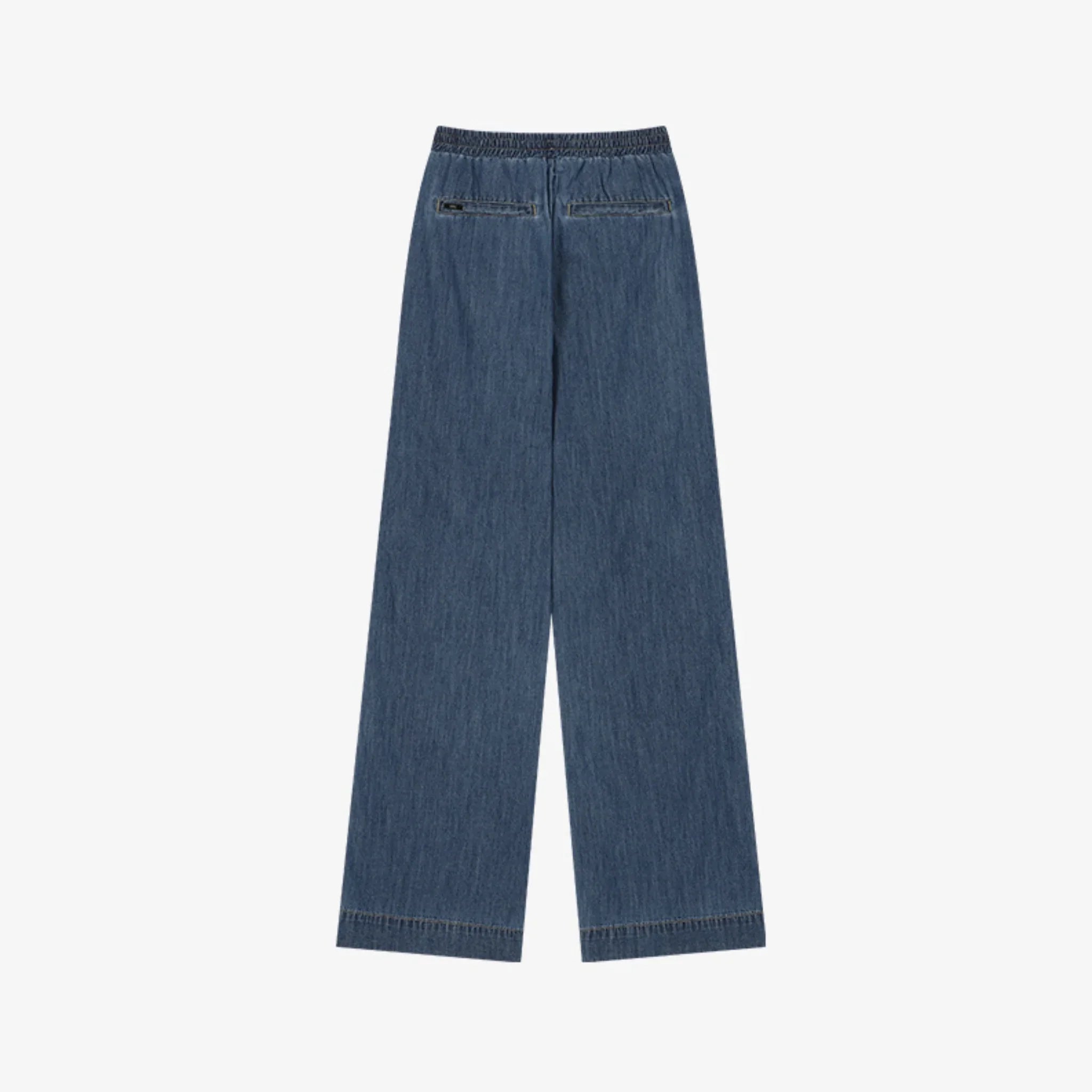 LIGHT TUCK DENIM PANTS-6