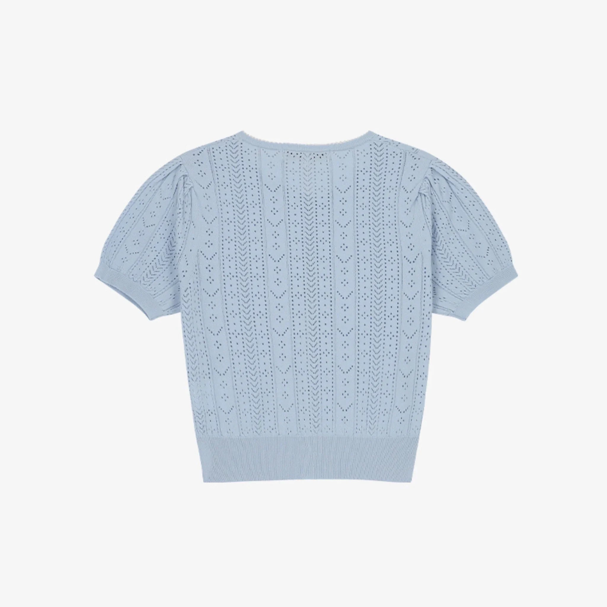 CITYBREEZE LACY PUFF SHORT SLEEVE CARDIGAN-6