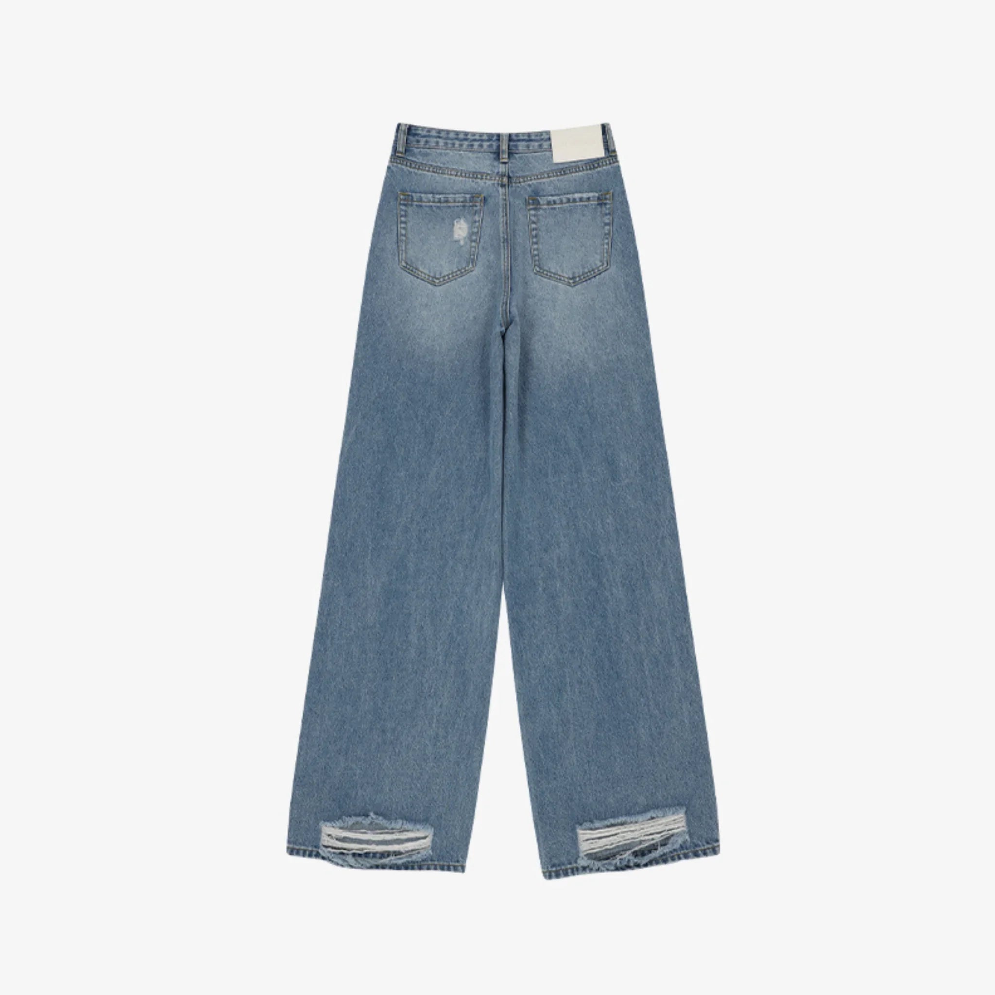 CITYBREEZE CUT-OFF WIDE DENIM PANTS-2
