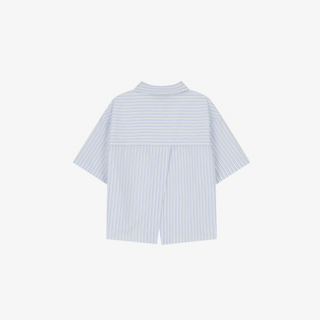 WRINKLE FREE STITCH DETAIL HALF SLEEVE SHIRT