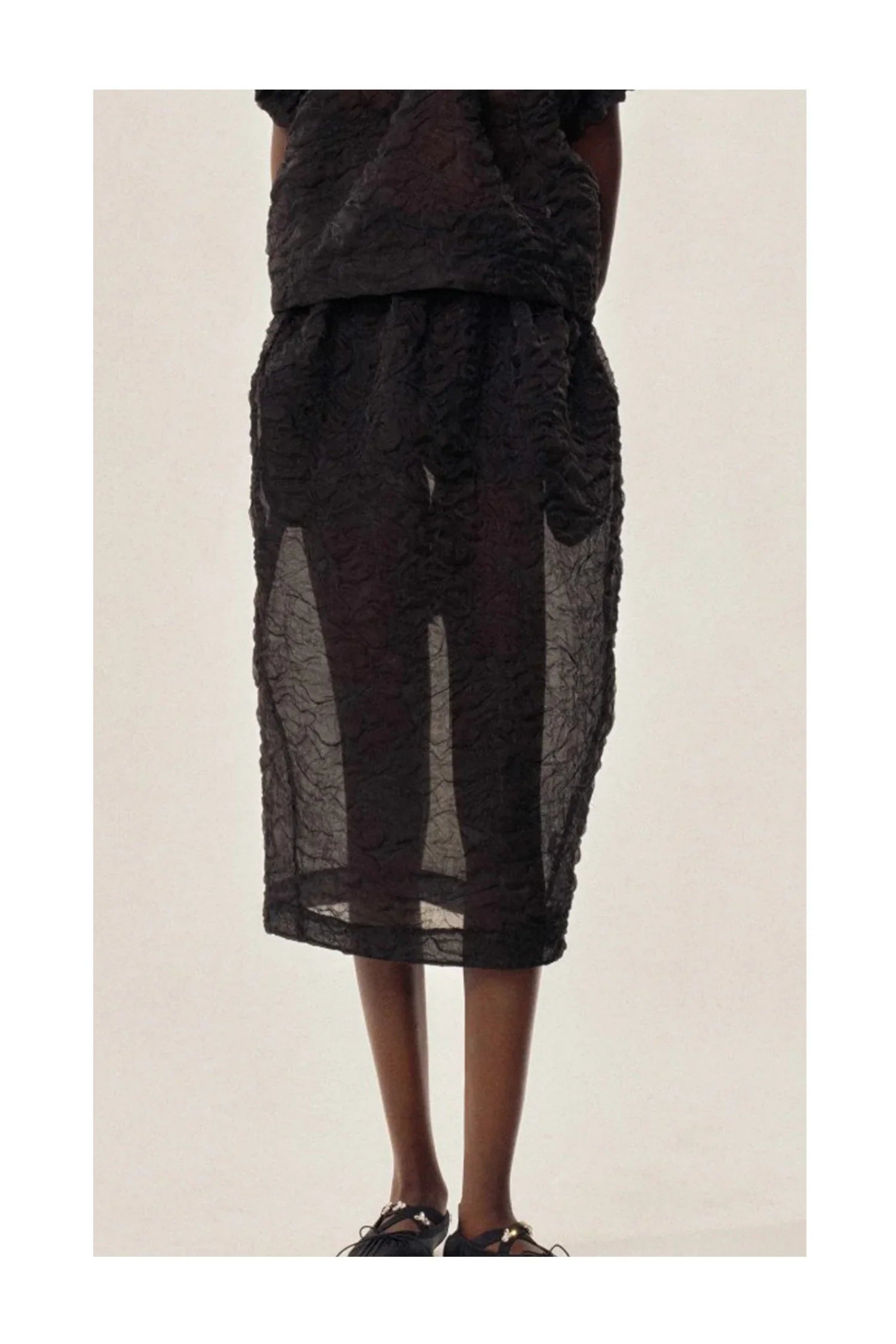 SIMONE ROCHA Elasticated Gathered Ruffle Waist Tulip Skirt-4