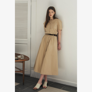 TWO-WAY COTTON SHORT-SLEEVE DRESS