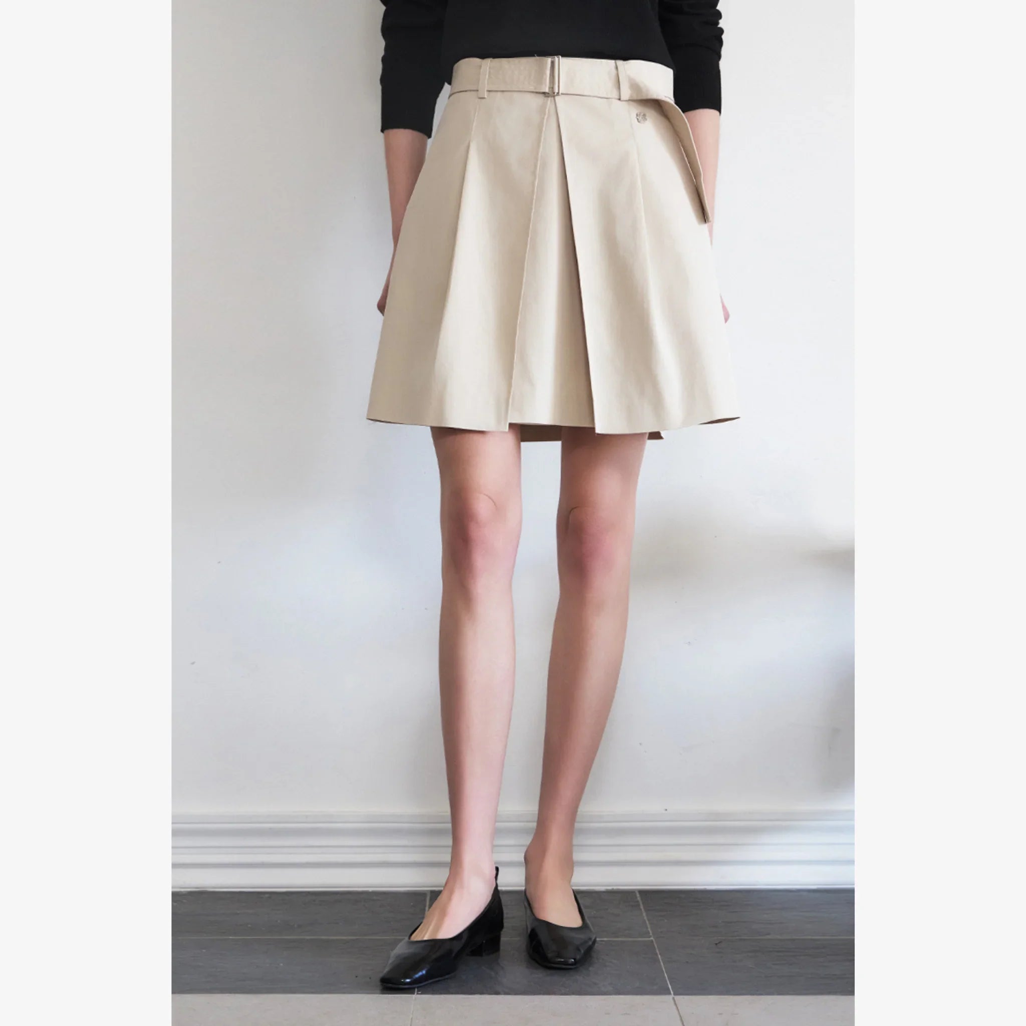 ARTID BELTED PLEATED SKIRT-7