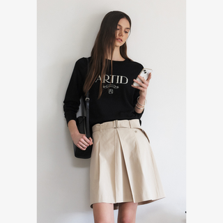 LIGHT WOOL LOGO POINT KNIT