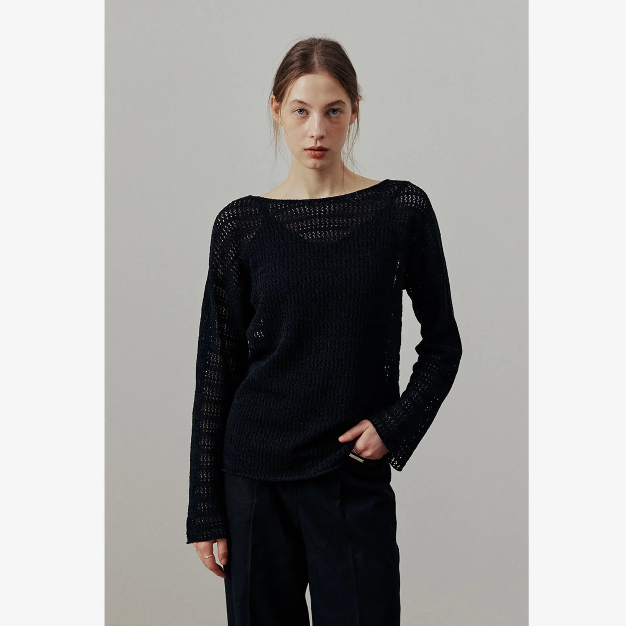 LINEN OVERSIZED SEE THROUGH KNIT-3