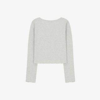 COTTON ROUND NECK CARDIGAN SLEEVELESS SET