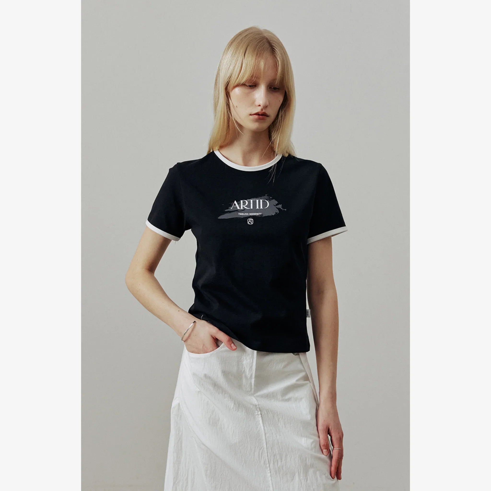 ARTID SPREAD COLOR BLOCK RINGER T SHIRT-3
