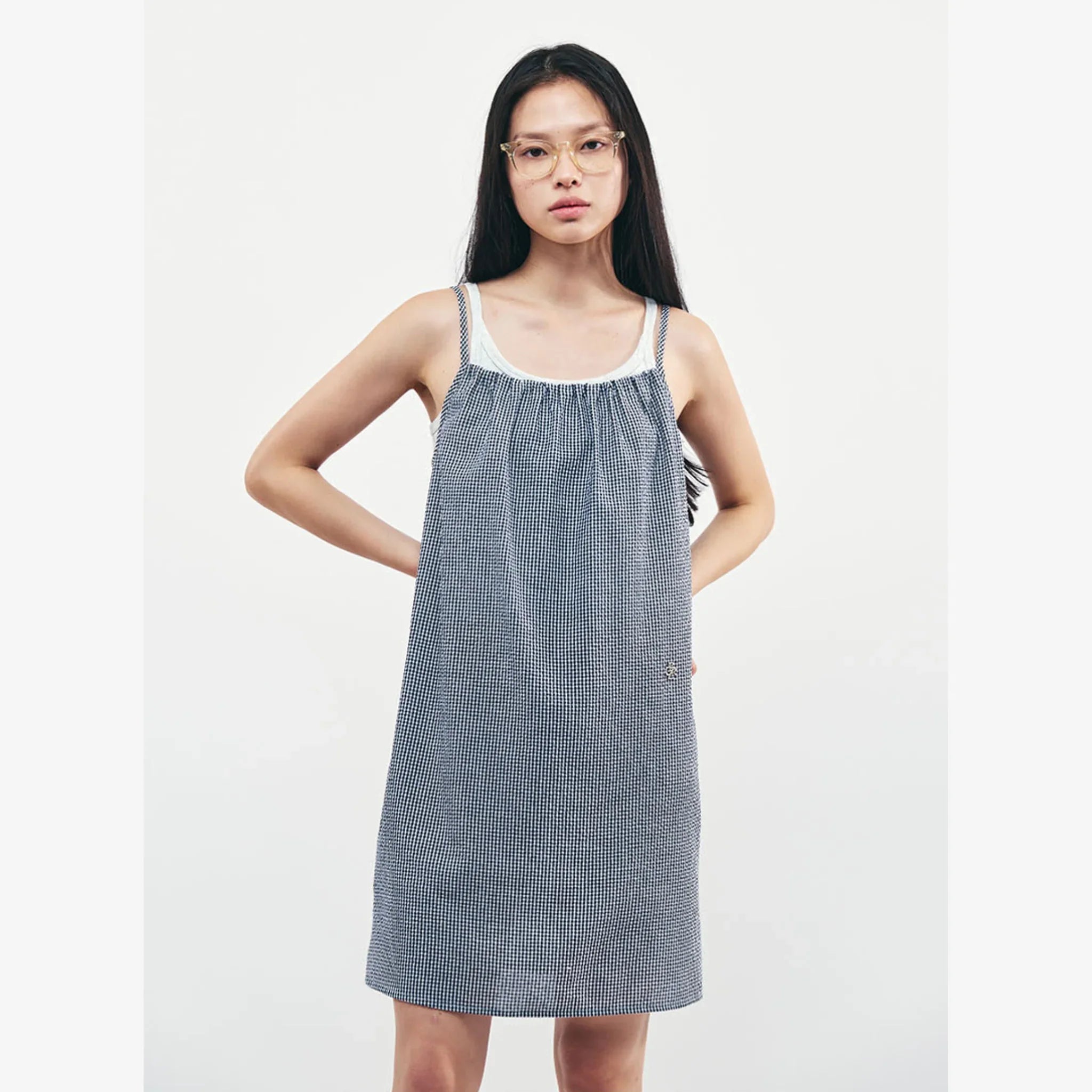 CITYBREEZE TIE-BACK LAYERED MINI DRESS-3