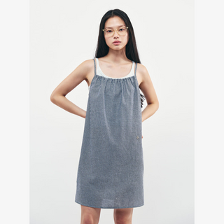 TIE-BACK LAYERED MINI DRESS