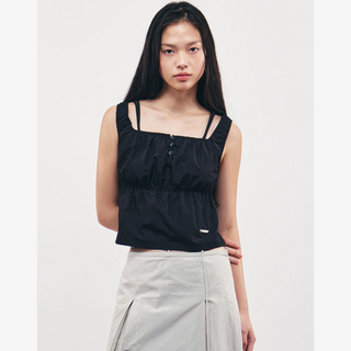 DOUBLE STRAP SQUARE NECK SLEEVELESS TOP