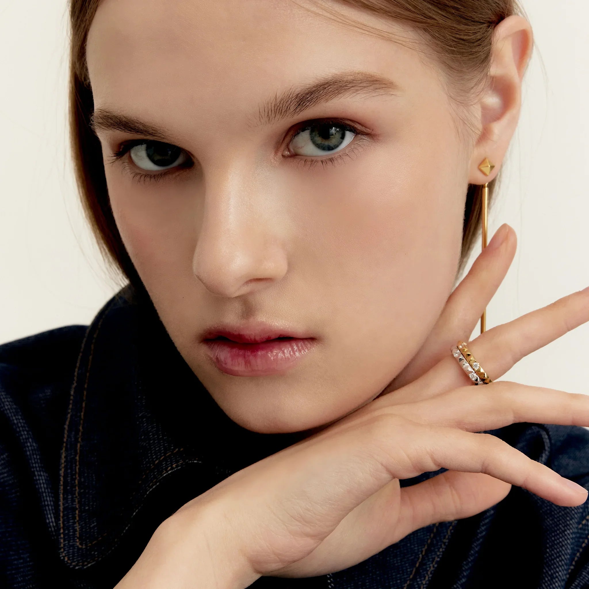 MSGRN Lie Mega Bolt Stud Earrings 18k Gold plated Sterling Silver-7