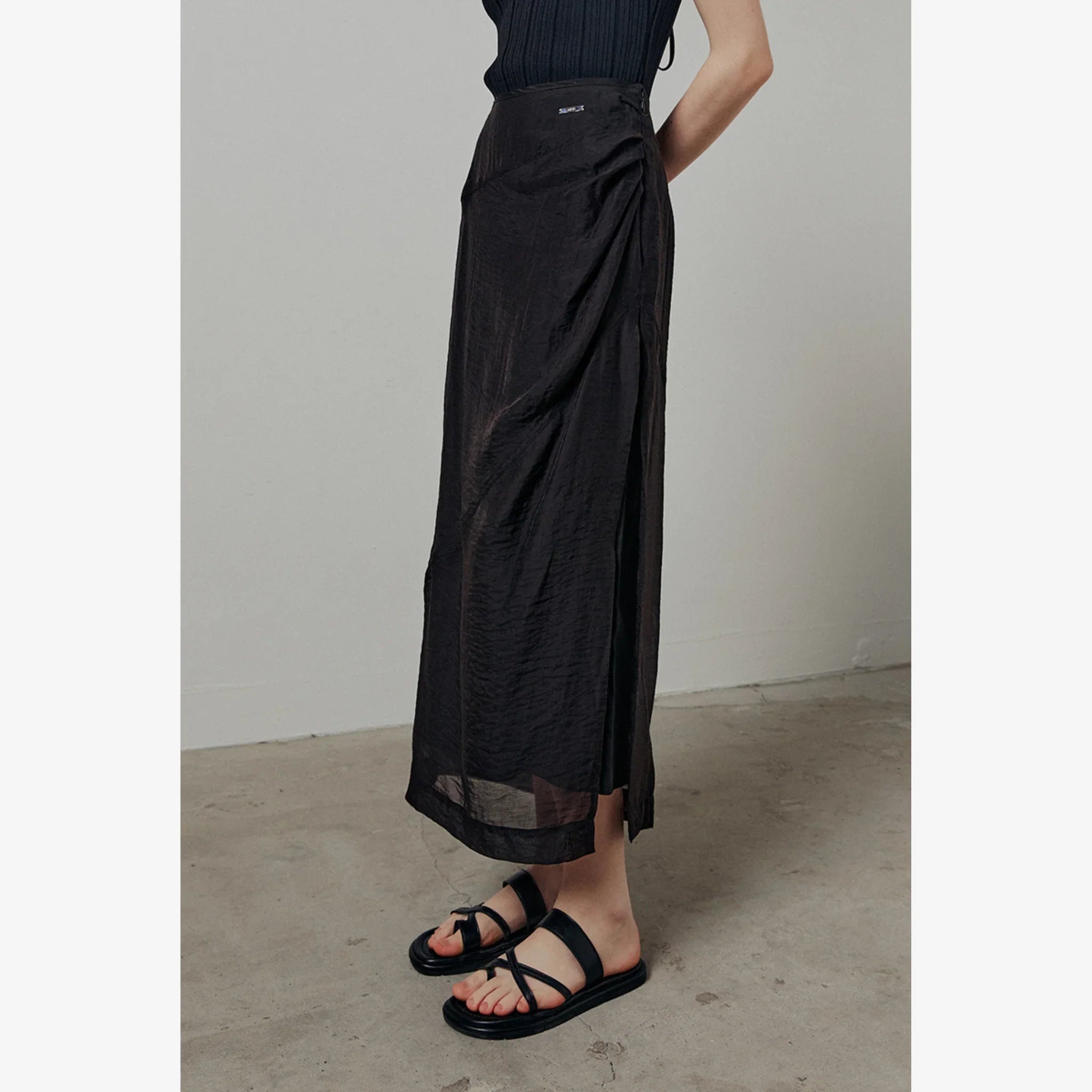 ARTID SEE THROUGH LAYERED LONG SKIRT-3