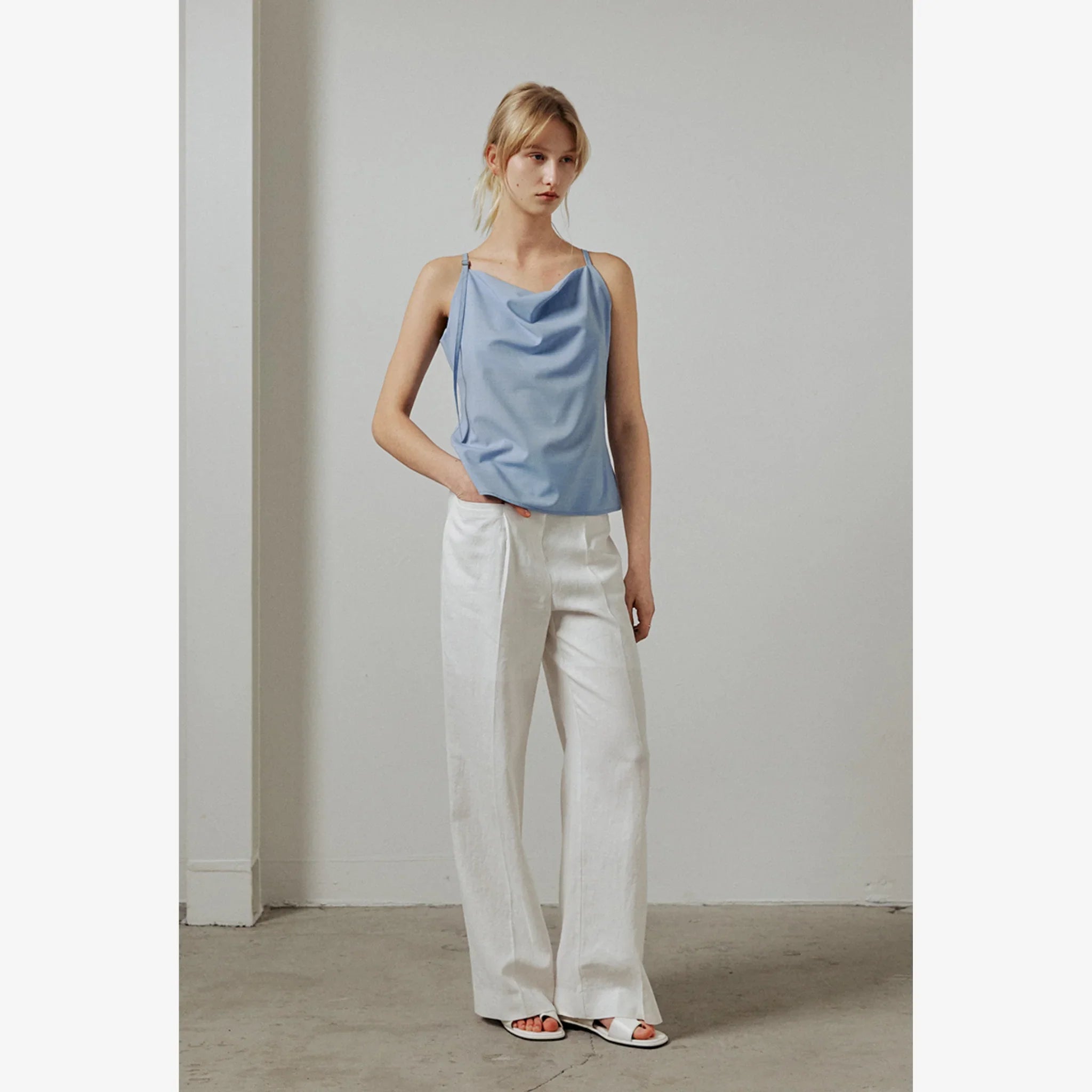 ARTID COWL NECK SLEEVELESS BLOUSE-8
