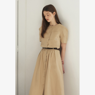 TWO-WAY COTTON SHORT-SLEEVE DRESS