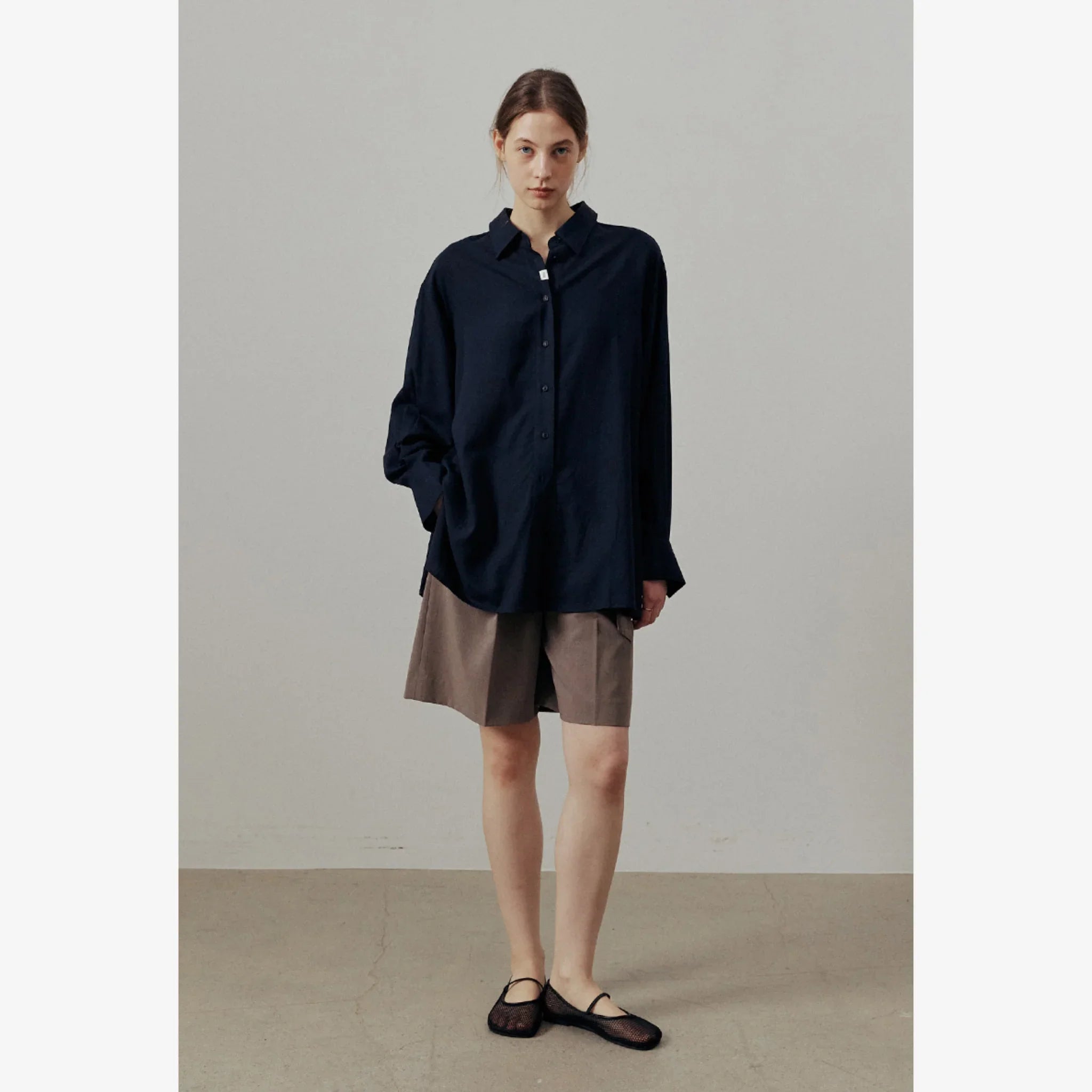 ARTID LINEN OVERSIZED TWO WAY SHIRT-4
